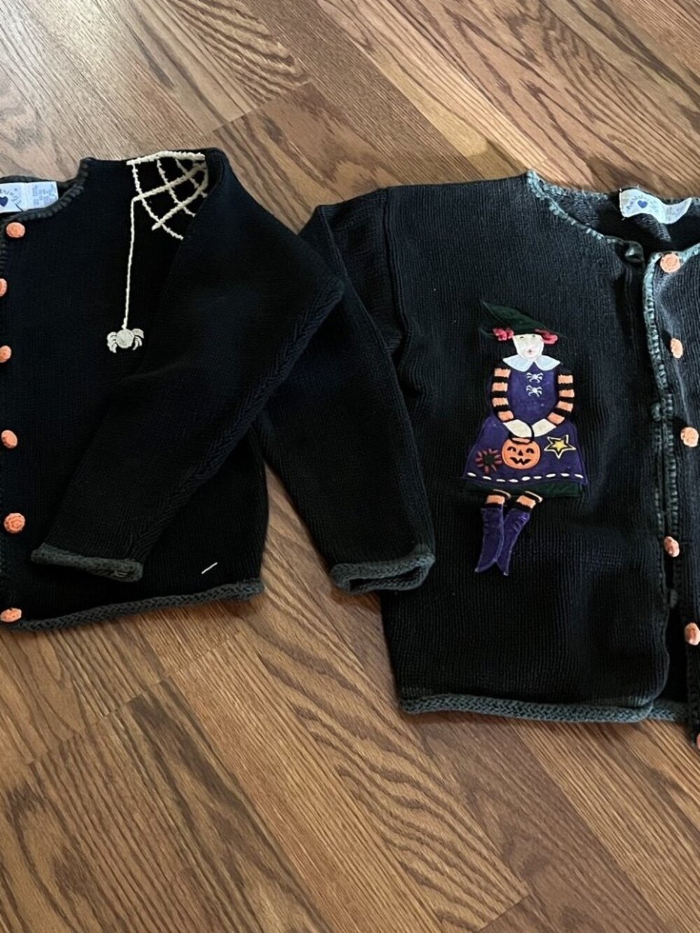 Mother/daughter Halloween sweaters size S and 10/12 child.